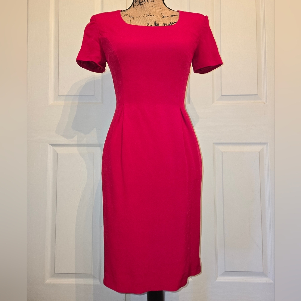Vintage Talbots Elegant Silk Red Dress